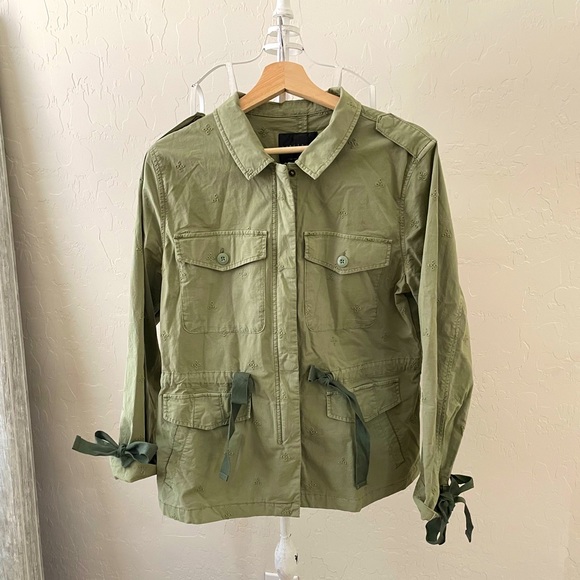 J Crew Ripstop Utility Jacket in khaki green Large - Picture 2 of 6